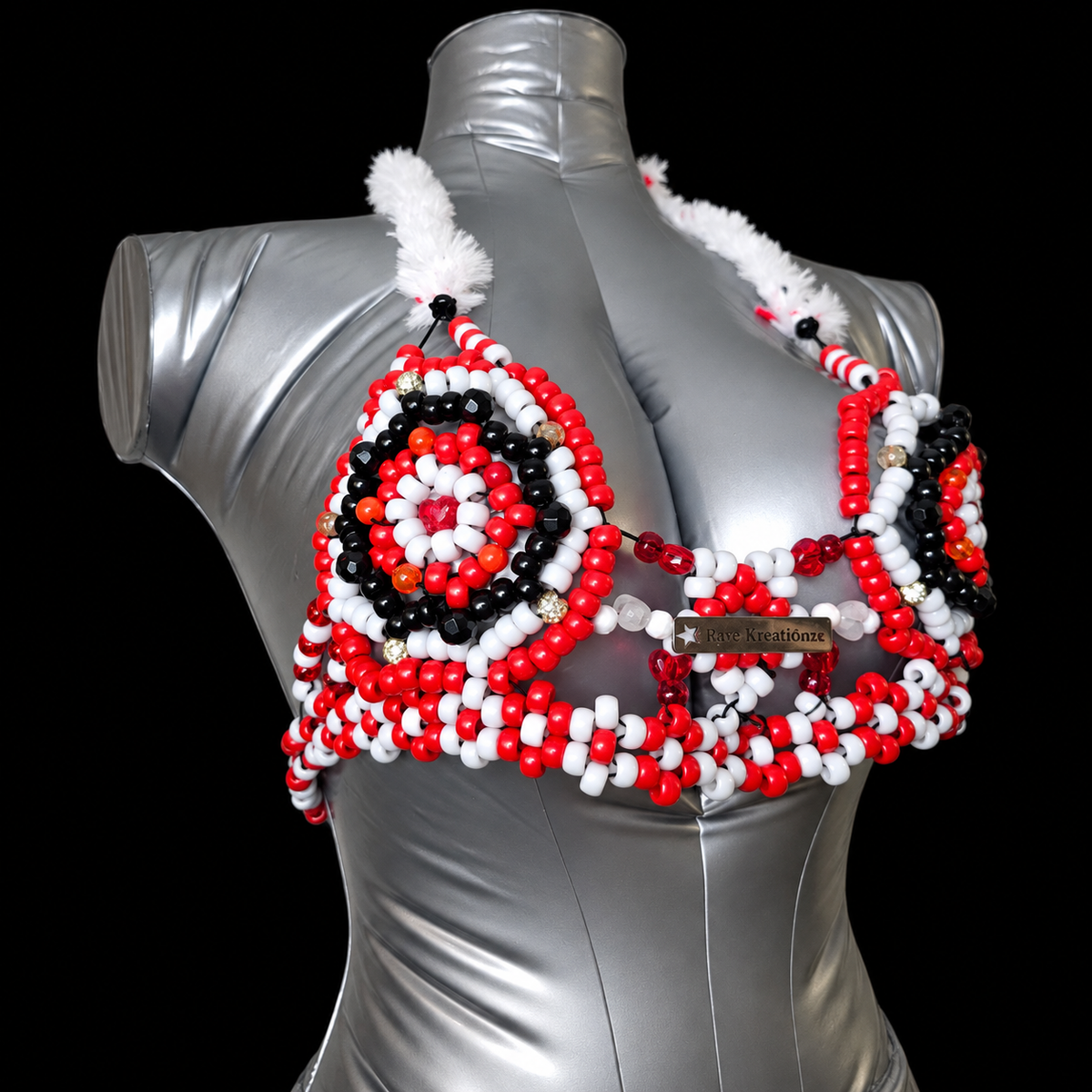 Lover Kandi Top - Red, White & Black