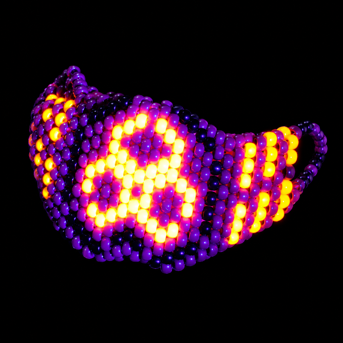 Toxic Kandi Mask - UV-Reactive Biohazard Design