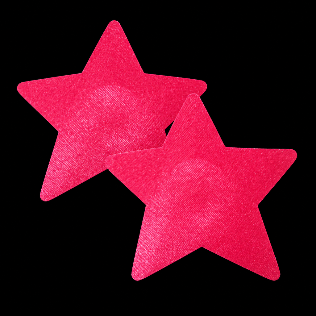 Hot pink star-shaped pasties
