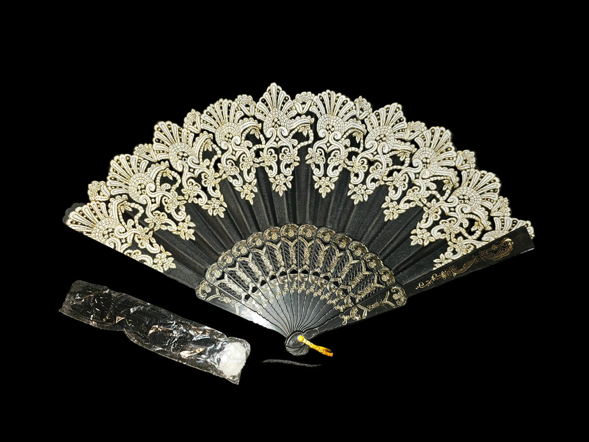 Royalty Lace Fan 9"