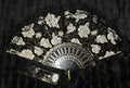 White Roses Lace Fan 9"